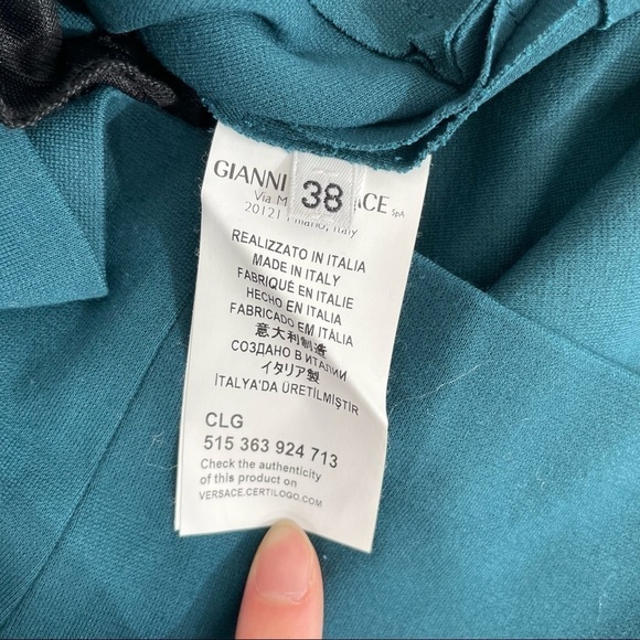 Versace Collection greenish blue pencil skirt - Picture 4 of 4